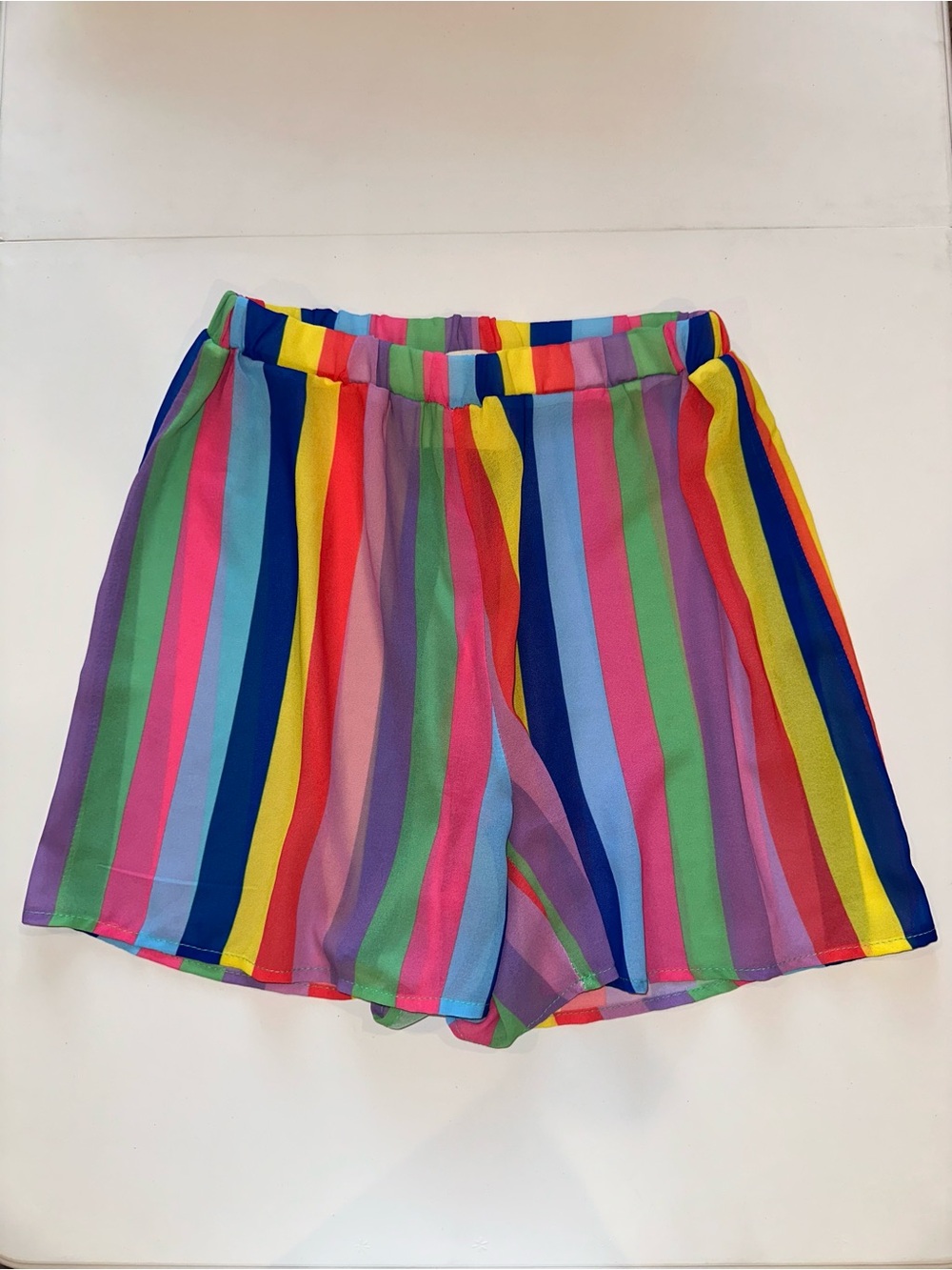 Fantastic Fawn Multicolor Vertical Stripe Shorts